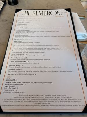 Menu photo 1 The Pembroke Washington, DC, DC