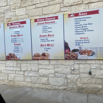Bush's Chicken - menus on a brick wall - American Near Me - Killeen, Texas Bush's Chicken - menus on a brick wall - American Near Me - Killeen, Texas