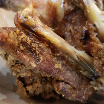 Dame's Chicken & Waffles - Overcooked chicken from Danes Chicken and Waffles. - Southern Near Me - Durham, North Carolina