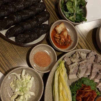 JCD Korean Restaurant - Small soondae on the left Medium size bossam on the right - Korean Near Me - Beaverton, Oregon JCD Korean Restaurant - Small soondae on the left Medium size bossam on the right - Korean Near Me - Beaverton, Oregon