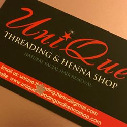 Unique Threading & Henna Shop - Stamp card