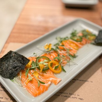 Saltbreaker - Salmon belly crudo - Cocktail Bars Near Me - Alameda, California Saltbreaker - Salmon belly crudo - Cocktail Bars Near Me - Alameda, California