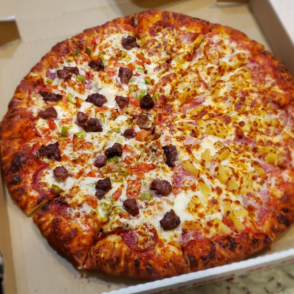 Red Apple Kitchen - Supreme & Hawaiin half and half - Pizza Near Me - San Leandro, California