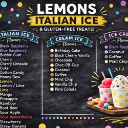 Lemons Italian Ice & Gluten Free-Treats