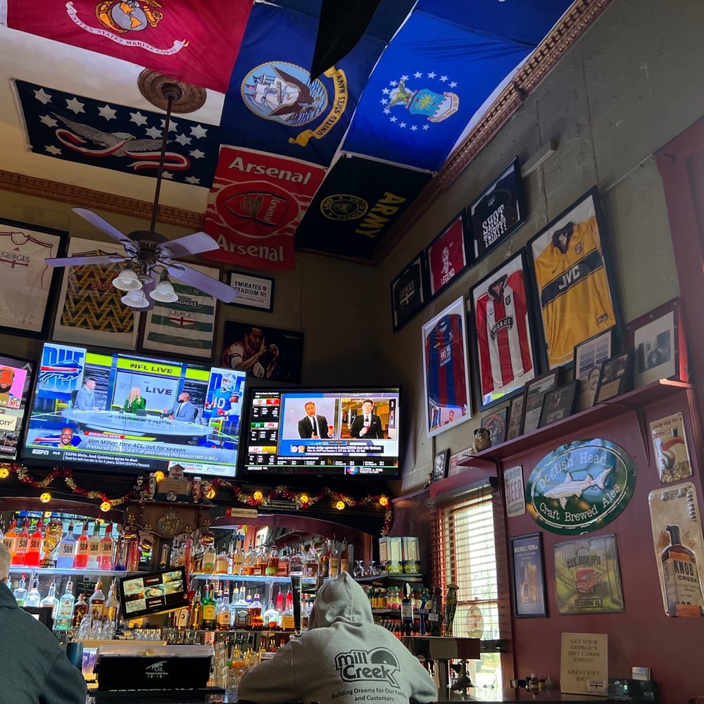 Georges Pub - two men sitting at the bar - Pubs Near Me - Jenks, Oklahoma
