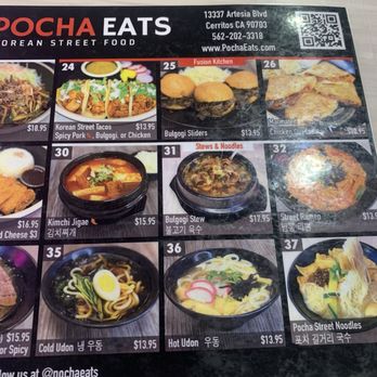 Pocha Eats - Back of menu. - Korean Near Me - Cerritos, California Pocha Eats - Back of menu. - Korean Near Me - Cerritos, California