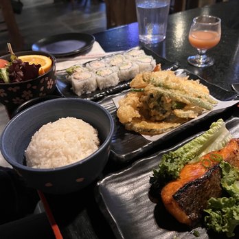 Crazy Rock'N Sushi - BENTO 2 ITEM combo: delicious but the salmon needs to be a bigger portion to get full - Sushi Bars Near Me - Glendale, California Crazy Rock'N Sushi - BENTO 2 ITEM combo: delicious but the salmon needs to be a bigger portion to get full - Sushi Bars Near Me - Glendale, California