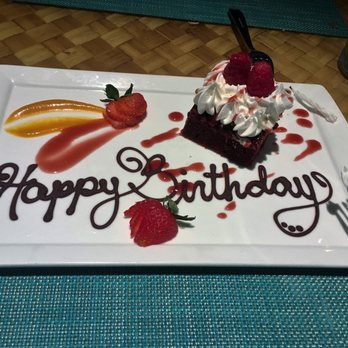 OCEAN2000 - Birthday dessert that was brought out for my wife! - New American Near Me - Fort Lauderdale, Florida
