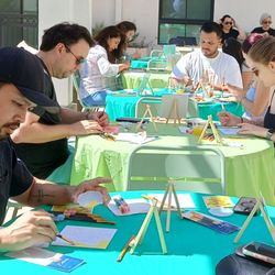 Beyond the Canvas Art Studio - Paint and Sip, Mimosa brunch, Van Gogh "Sun Flowers"