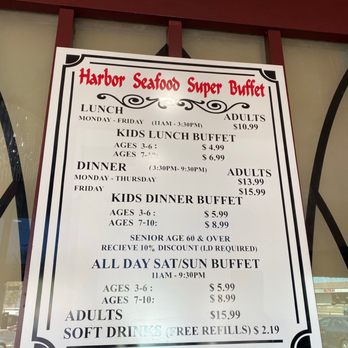 Harbor Seafood Super Buffet - Prices 07/09/2021 - Buffets Near Me - Phoenix, Arizona Harbor Seafood Super Buffet - Prices 07/09/2021 - Buffets Near Me - Phoenix, Arizona