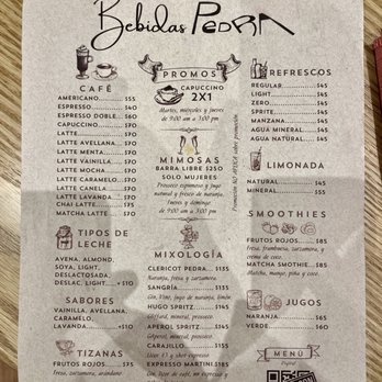 Pedra - Drinks menu - Italian Near Me - San Pedro Garza García, NLE Pedra - Drinks menu - Italian Near Me - San Pedro Garza García, NLE