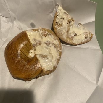 Burgh’s Bagels - French toast bagel with maple walnut smear. - Bagels Near Me - Pittsburgh, Pennsylvania Burgh’s Bagels - French toast bagel with maple walnut smear. - Bagels Near Me - Pittsburgh, Pennsylvania