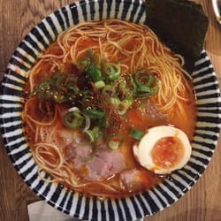 Taro's Ramen - And here it is in all its fire-y glory.  Hand cut noodles are a really important staple to this dish. Noms.
