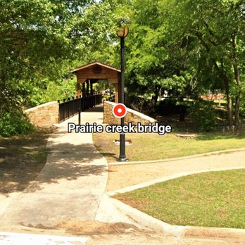 Prairie Creek Park - Covered pedestrian bridge over Prairie Creek. - Parks Near Me - Richardson, Texas Prairie Creek Park - Covered pedestrian bridge over Prairie Creek. - Parks Near Me - Richardson, Texas