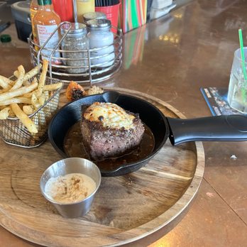 Louie's Douglas Inn - Baseball cut top sirloin, truffle fries and horseradish sauce - Bars Near Me - Douglas, Alaska Louie's Douglas Inn - Baseball cut top sirloin, truffle fries and horseradish sauce - Bars Near Me - Douglas, Alaska