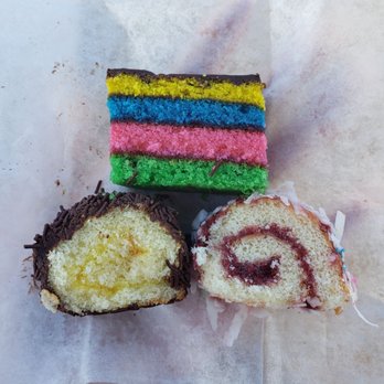 Bea's Bakery - Bite sized treats. Rainbow cake, chocolate lemon roll, and raspberry roll - Bakeries Near Me - Tarzana, California