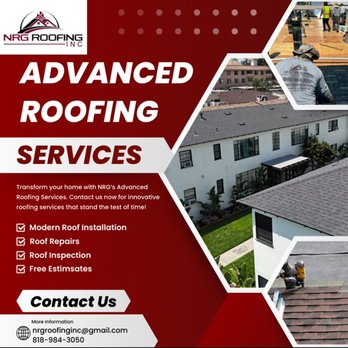 NRG Roofing - Modern roof installs, repairs, inspections & free estimates. Trust NRG Roofing Inc for quality roofing! Call 818-984-3050 today! - Roofing Near Me - San Fernando, California NRG Roofing - Modern roof installs, repairs, inspections & free estimates. Trust NRG Roofing Inc for quality roofing! Call 818-984-3050 today! - Roofing Near Me - San Fernando, California