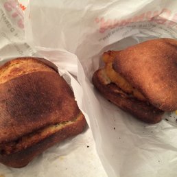 Burned sandwiches