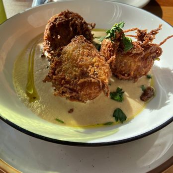 Dimestore Delibar - Potato Fritters - New American Near Me - Denver, Colorado