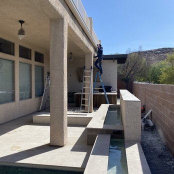 City Seamless Rain Gutter - Installing the 50' rain gutter twelve feet in the air! - Gutter Services Near Me - Henderson, Nevada