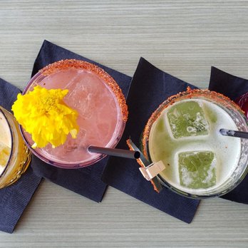 The Olive Restobar - Margarita flight availabile during brunch. All were yummy! - Mediterranean Near Me - Downey, California