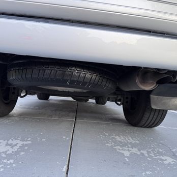 Crowned Detailing - Attention to detail with spare tire being cleaned and shined - Auto Detailing Near Me Crowned Detailing - Attention to detail with spare tire being cleaned and shined - Auto Detailing Near Me