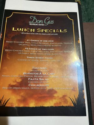 Menu photo 3 Don Gus Mexican & Seafood Lancaster, CA Menu photo 3 Don Gus Mexican & Seafood Lancaster, CA