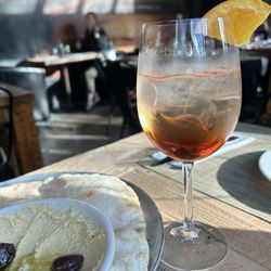 Hearth + Press - Aperol spritz and humus