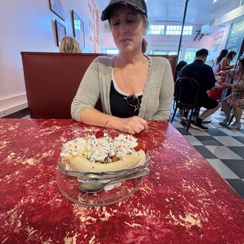 Creole Creamery - Banana Split was a pretty small for the price. Wifey went back and got a Hot Fudge Sundae - sprinkles don't belong on a nanner split. - Ice Cream & Frozen Yogurt Near Me - New Orleans, Louisiana Creole Creamery - Banana Split was a pretty small for the price. Wifey went back and got a Hot Fudge Sundae - sprinkles don't belong on a nanner split. - Ice Cream & Frozen Yogurt Near Me - New Orleans, Louisiana