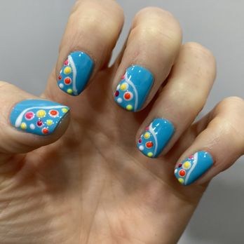 Attractive Nails - These were hand-painted! - Nail Salons Near Me - Azusa, California