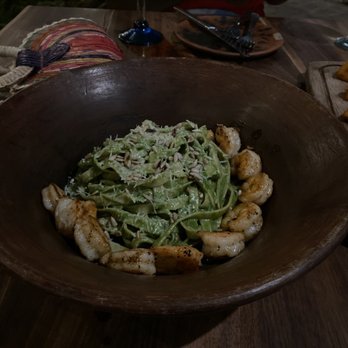 Tamarindos - Pesto Shrimp and noodles. Was delicious and fresh. - Mexican Near Me - San José del Cabo, BCS