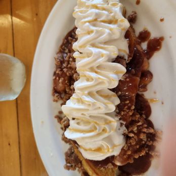 The Southern Cafe - Apple cobbler French toast that was stuffed with cream cheese! - Southern Near Me - Roselle, Illinois The Southern Cafe - Apple cobbler French toast that was stuffed with cream cheese! - Southern Near Me - Roselle, Illinois