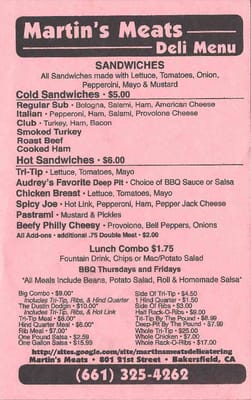 Menu photo 7 Martin's Meats & Catering Bakersfield, CA Menu photo 7 Martin's Meats & Catering Bakersfield, CA