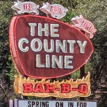 County Line On The Lake - Road Sign - Barbeque Near Me - Austin, Texas County Line On The Lake - Road Sign - Barbeque Near Me - Austin, Texas