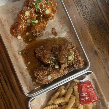 Donkey Mo’s - 10 piece jumbo wings: sweet and spicy & soy garlic - Korean Near Me - Austin, Texas Donkey Mo’s - 10 piece jumbo wings: sweet and spicy & soy garlic - Korean Near Me - Austin, Texas
