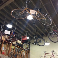 Cyclotopia - The ceiling has bikes hanging from it!