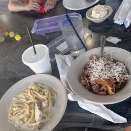 Kids chicken and pasta  Chicken lettuce wrap's appetizer  Kids steak cooked perfectly