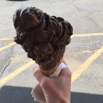 Milk & Honey - Chocolate Dipped Waffle cone with loads of Chocolate Overload ice cream - Ice Cream & Frozen Yogurt Near Me - Canton, Ohio