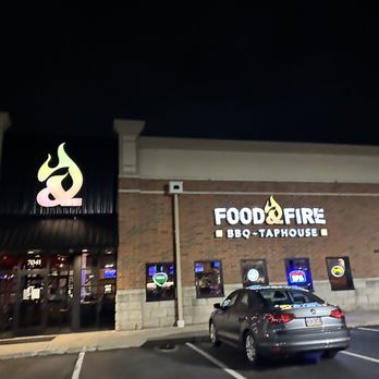 Food & Fire BBQ-Taphouse - a car parked in front of the restaurant - Barbeque Near Me - Moosic, Pennsylvania