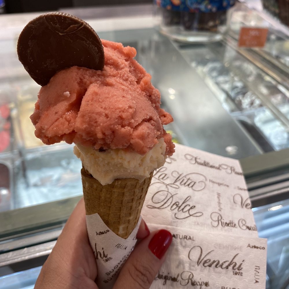 Venchi - Melon and Strawberry - Ice Cream & Frozen Yogurt Near Me - Rome, RM Venchi - Melon and Strawberry - Ice Cream & Frozen Yogurt Near Me - Rome, RM
