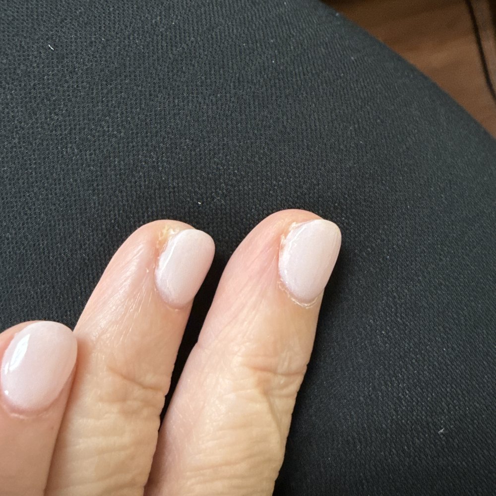 Sapphire Nail Spa - Does not cover entire nail, uneven - Nail Salons Near Me - Franklin, Tennessee