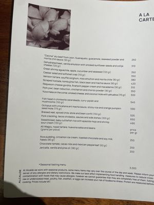 Menu photo 1 Alcalde Guadalajara, JAL