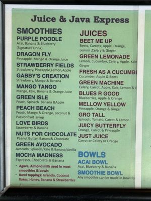 Menu photo 6 Juice & Java Express Pleasanton, CA