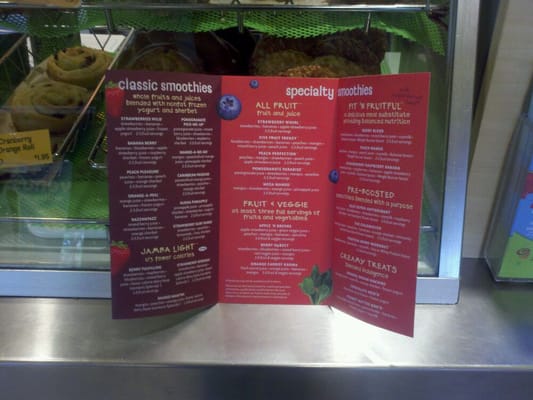 Menu photo 2 Jamba Napa, CA