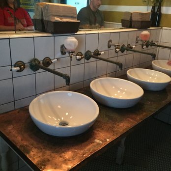 Hillside Farmacy - Sharing bathroom sinks - New American Near Me - Austin, Texas