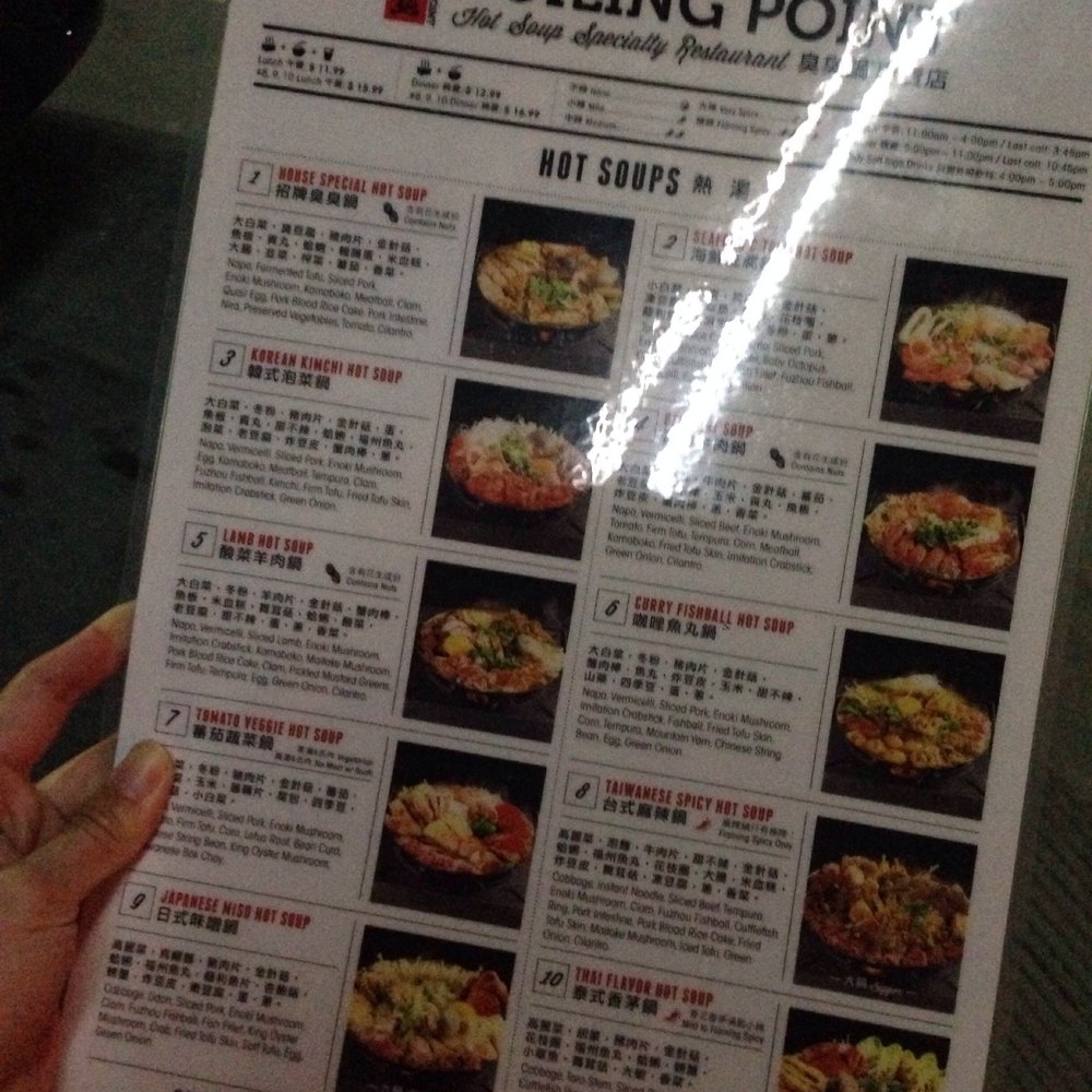Boiling Point - Their menu - Hot Pot Near Me - Fremont, California
