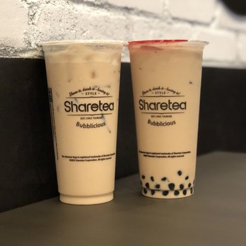 Sharetea - Honey milk tea (left) and classic milk tea (right) - Coffee & Tea Near Me - Sandy Springs, Georgia Sharetea - Honey milk tea (left) and classic milk tea (right) - Coffee & Tea Near Me - Sandy Springs, Georgia
