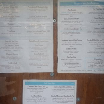 De'd Dog Bar & Grill - Menu May 2017 - Pubs Near Me - Jasper, Alberta