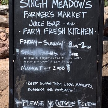 Singh Meadows - Juice bar, farmers market and restaurant open weekends - Farmers Market Near Me - Tempe, Arizona