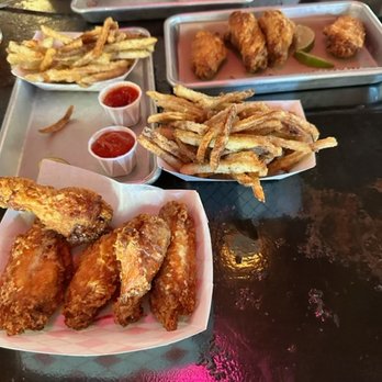 Cullum's Attagirl - Sal Y Limon chicken wings and Salt and Pepper fries. - Chicken Wings Near Me - San Antonio, Texas Cullum's Attagirl - Sal Y Limon chicken wings and Salt and Pepper fries. - Chicken Wings Near Me - San Antonio, Texas
